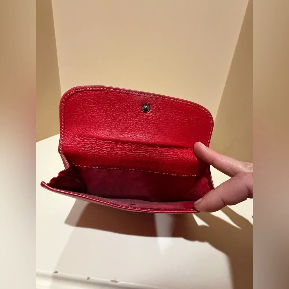 Christian Dior 2006 Red Leather 3/4 bifold